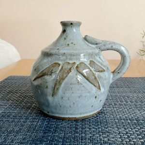 Vintage Studio Pottery Jug Vase Signed H.G. Ross 1980 Stoneware